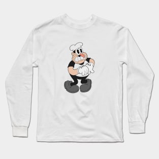 Peppino Spaghetti in 1930s rubberhose cuphead cartoon style Long Sleeve T-Shirt